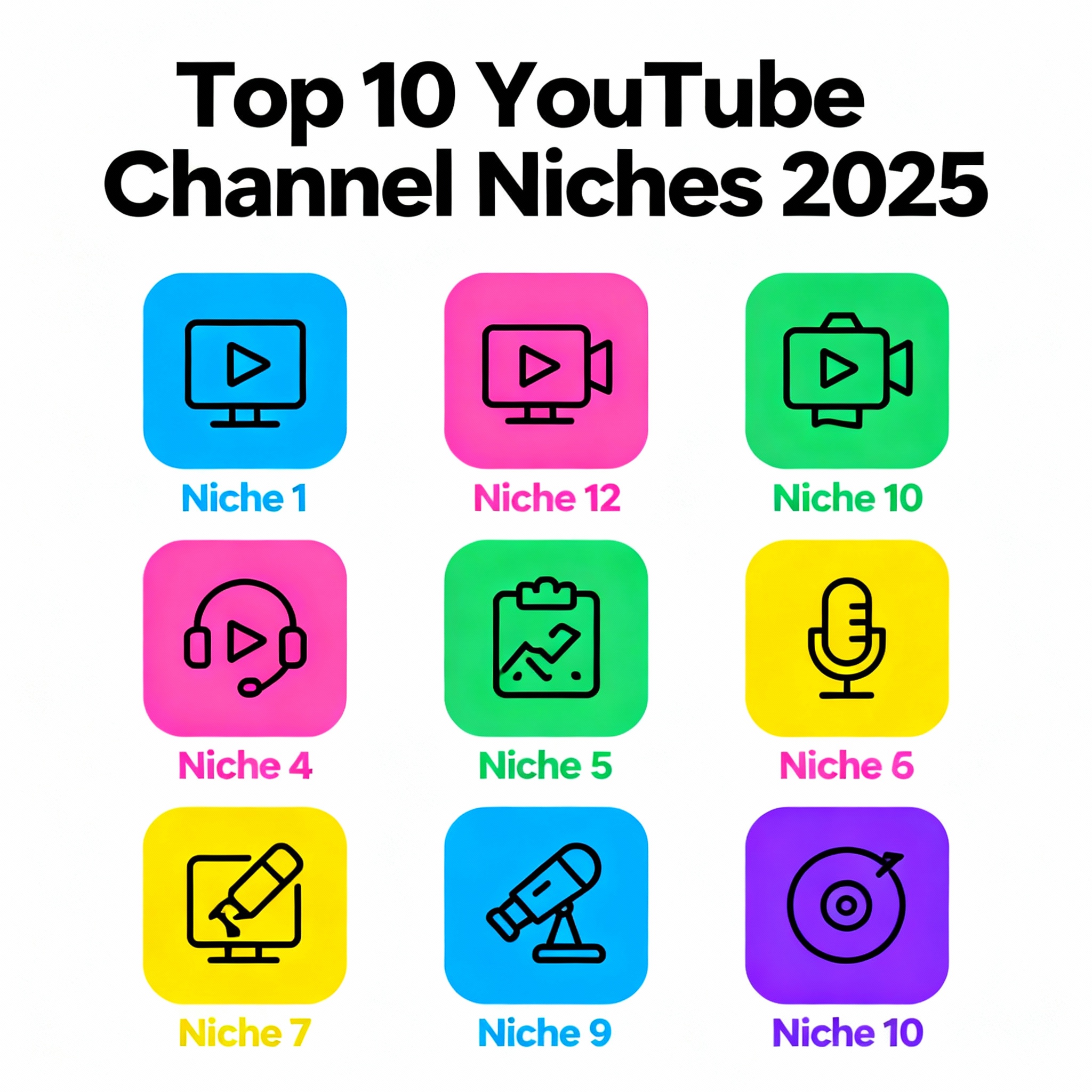 Top 10 YouTube Channel Niches (2025)